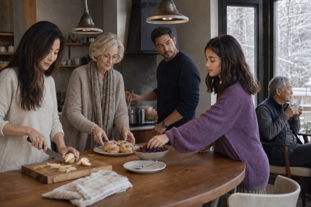 Preparing New Years Brunch